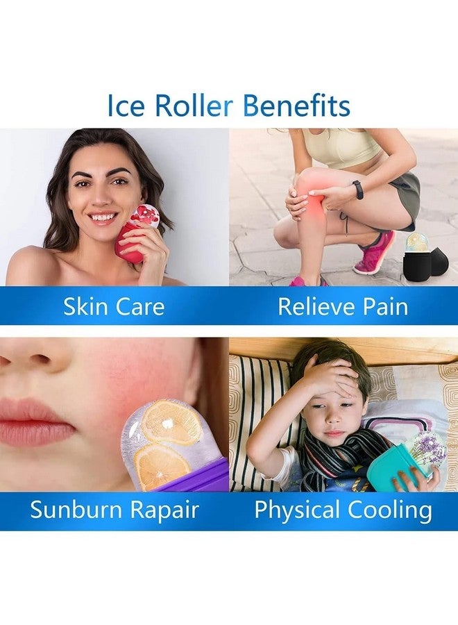 Glamyou Ice Face Roller Silicone Facial Cube for Eyes Neck Massage Remove Dark Circle Pore Shrink Face Beauty Skin Care Ice 100ml - Image 4