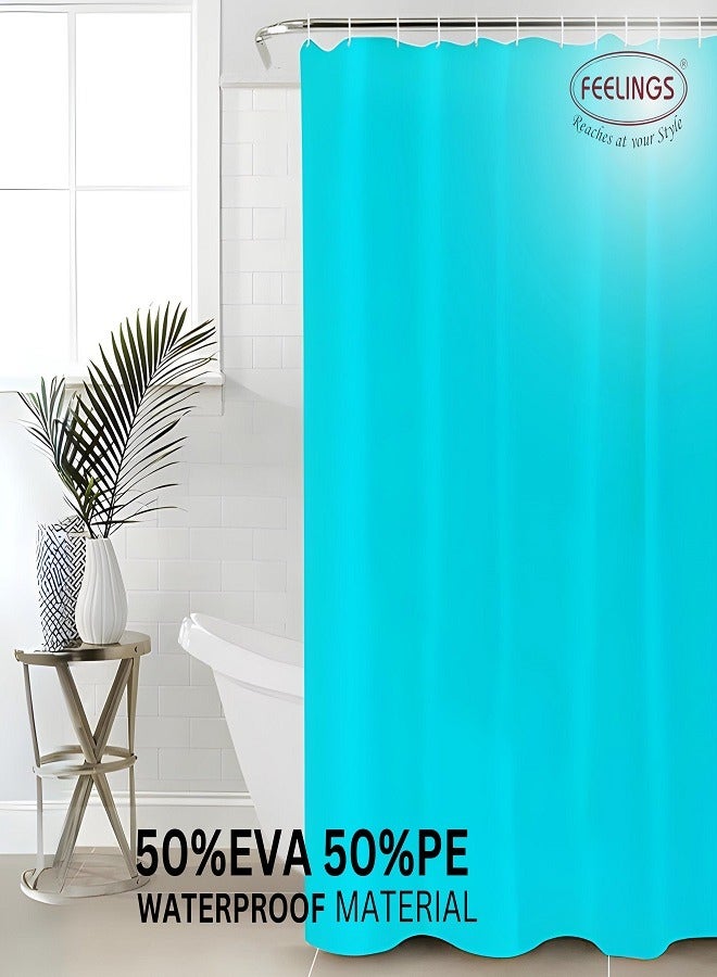 Feelings FEELINGS Shower Curtain for Bathroom Shower Curtain Spa Hotel Shower Showroom Bathtubs 200x200 Cm Bath Shower Curtain Color Blue  - Image 1