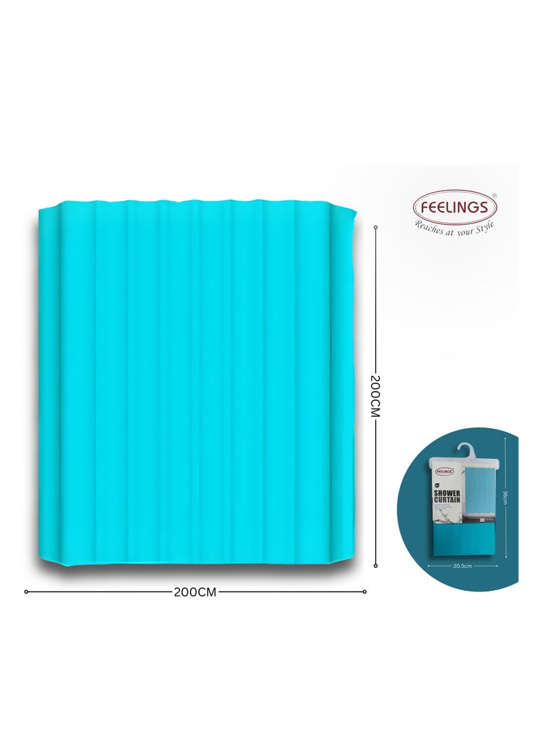 Feelings FEELINGS Shower Curtain for Bathroom Shower Curtain Spa Hotel Shower Showroom Bathtubs 200x200 Cm Bath Shower Curtain Color Blue  - Image 3