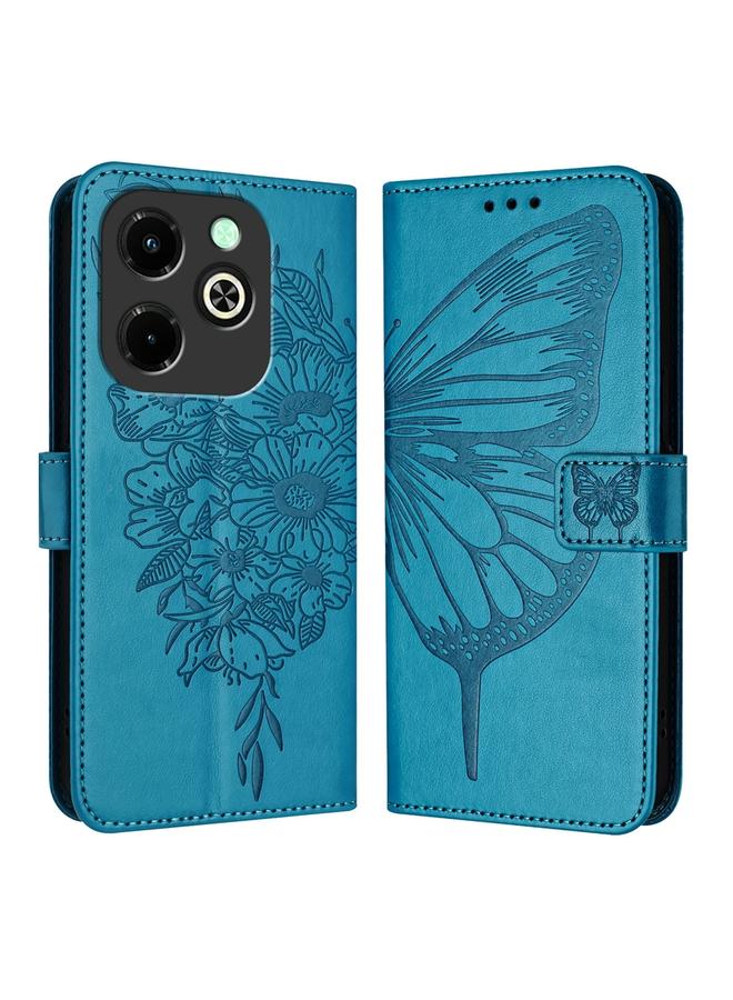 اس-توب جراب لهاتف Infinix Hot 40i مصنوع من الجلد المنقوش بنقشة الفراشة - Image 1