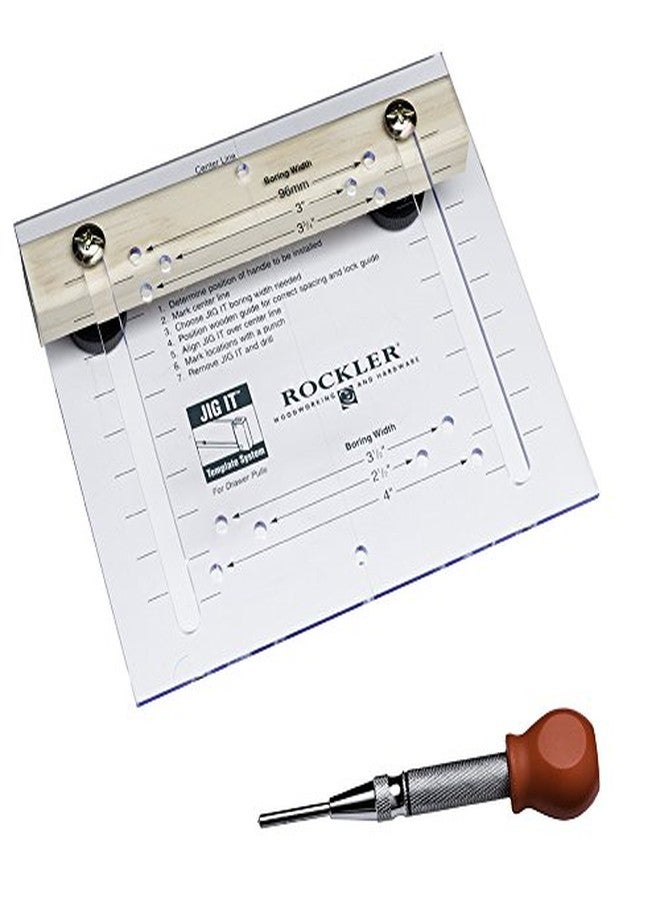 ROCKLER Drawer Pull JIG IT® Template and Center Punch - Image 2