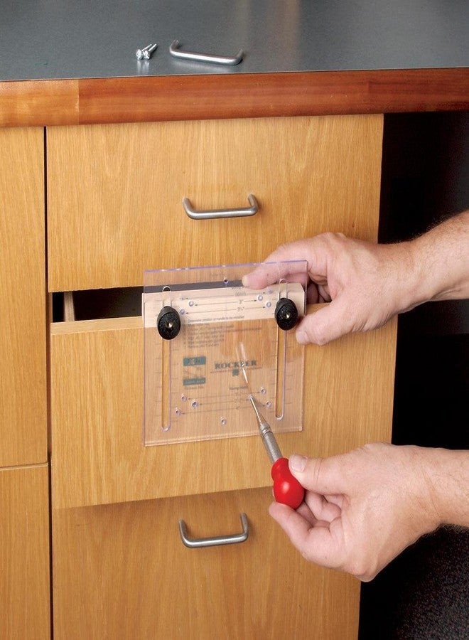 ROCKLER Drawer Pull JIG IT® Template and Center Punch - Image 1