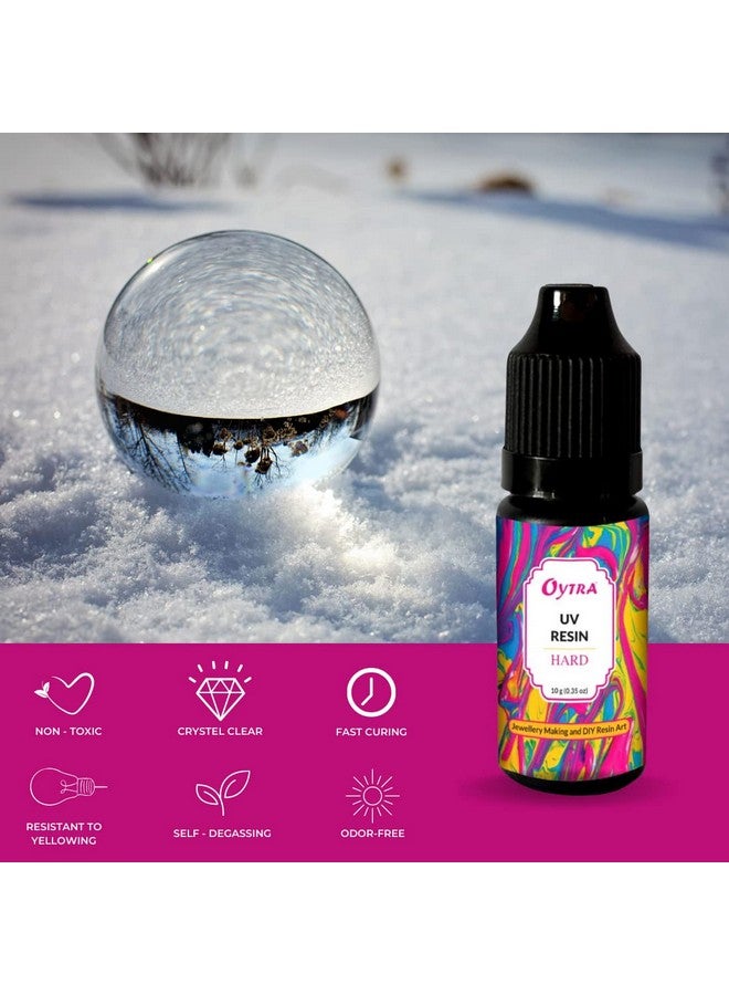 Oytra أويترى راتنج UV صلب بلمسة لامعة واضحة للفنانين والمحترفين طين البوليمر زينة الحرف اليدوية DIY صب طلاء (10 جرام) - Image 2