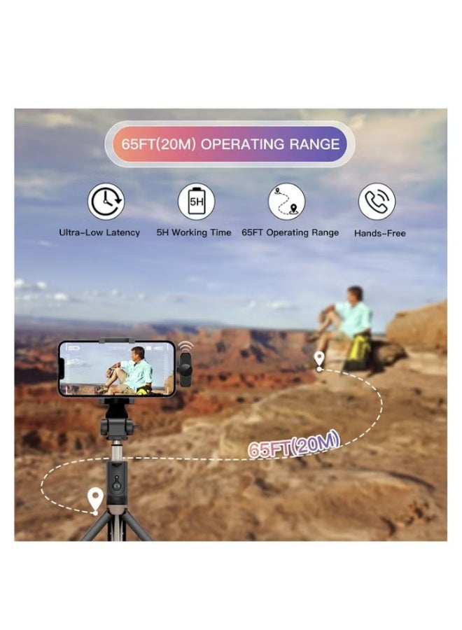 3 in 1 Wireless Collar Microphone Lapel Lavalier Mic for Noise Reduction Interview Live Streaming YouTube Video Broadcast & Vlogging With 2 Mic Receiver for iPhone and Android | WIDGETS MATRIX - Image 3