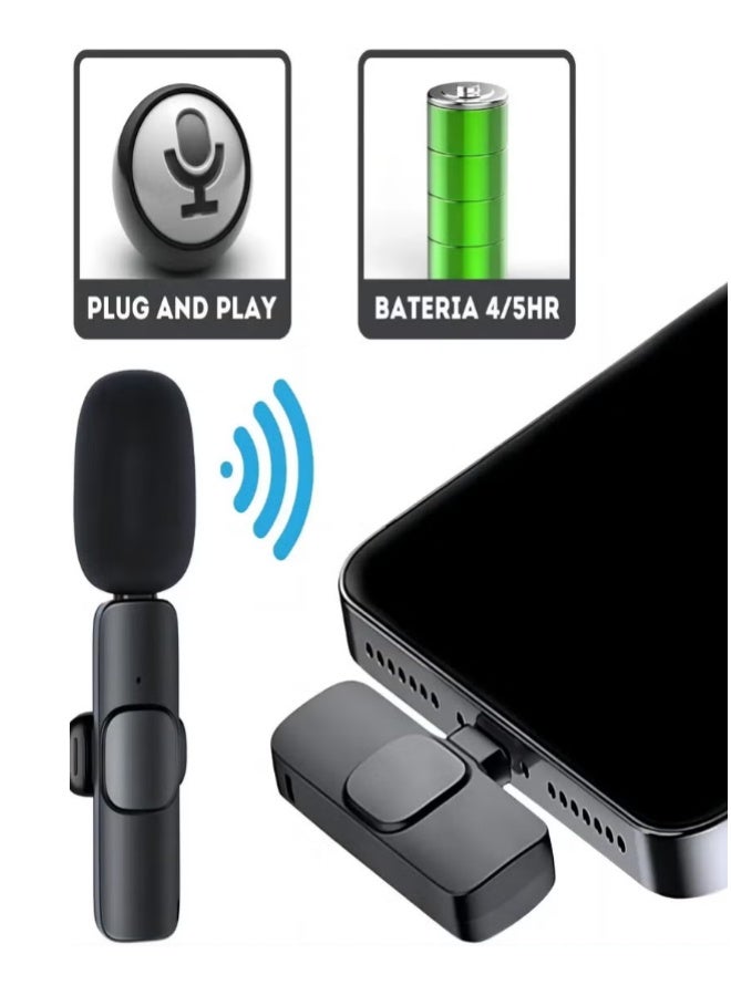 3 in 1 Wireless Collar Microphone Lapel Lavalier Mic for Noise Reduction Interview Live Streaming YouTube Video Broadcast & Vlogging With 2 Mic Receiver for iPhone and Android | WIDGETS MATRIX - Image 2