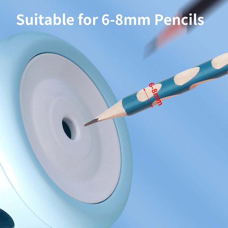 Portable Electric Pencil Sharpener Automatic Sharpen Colored Pencils(6-8mm) Battery&USB Powered Safety Use for Home Office School Classroom Students - Image 3
