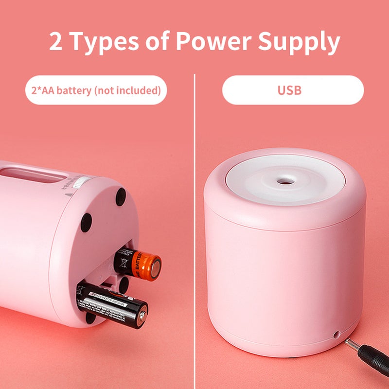 Portable Electric Pencil Sharpener Automatic Sharpen Colored Pencils(6-8mm) Battery&USB Powered Safety Use for Home Office School Classroom Students - Image 2