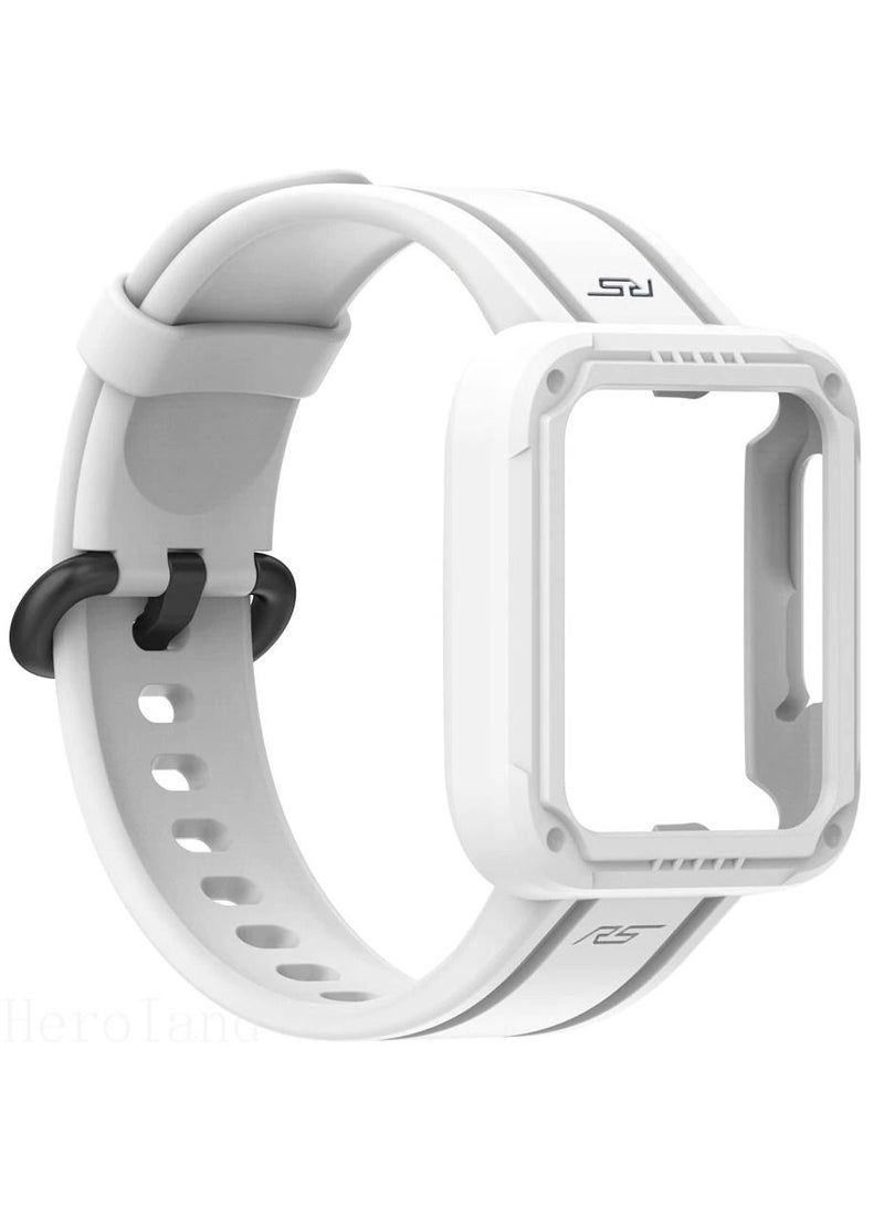 Silicone WatchBand For Redmi Watch 2 lite Strap Horloge2 Wristbands Bracelet For Xiaomi MI watch lite Watchband WristBand + Case _ White - Image 2