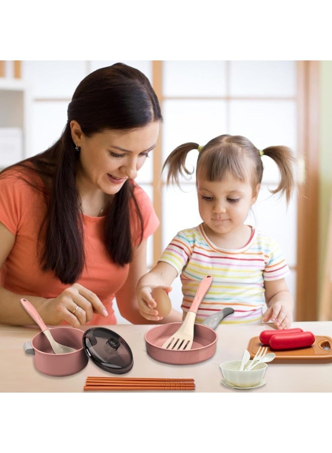 28Pcs Kids Play Kitchen Toy Set,Toy Kitchen Accessories Toys  Pretend Play Kitchen Accessories - Educational Pretend Kitchen Accessories, Fun Tableware, Cookware Toys, Fun Cooking Joy for Kids - Image 2