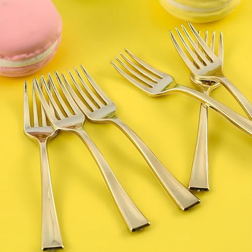 Decor Decorline DecorLine Stunning Gold Small Mini Fork Set, 24 Count (Pack of 1) - Premium Quality & Elegant Design - Ideal for Any Occasion - Image 5