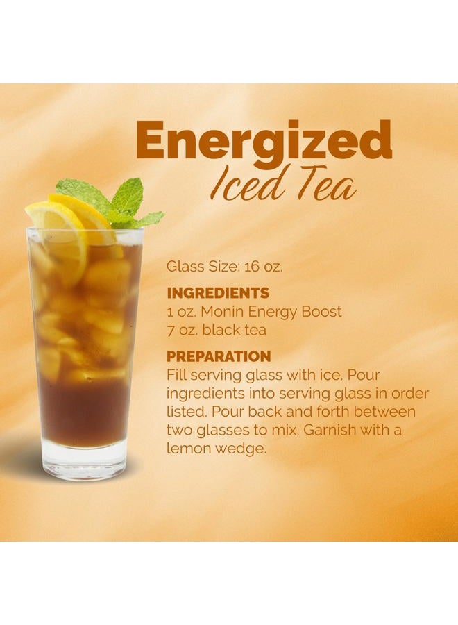 Monin Energy Boost, Liquid Energy Supplement, Subtle Tea Flavor, Zero Added Sugar, Great for Coffee, Soda, & More, Low-Calorie, Contains Natural Caffeine, Gluten-Free, Clean Label (1 Liter + Pump) - Image 5