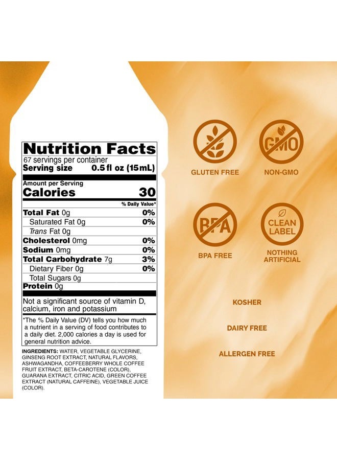 Monin Energy Boost, Liquid Energy Supplement, Subtle Tea Flavor, Zero Added Sugar, Great for Coffee, Soda, & More, Low-Calorie, Contains Natural Caffeine, Gluten-Free, Clean Label (1 Liter + Pump) - Image 2