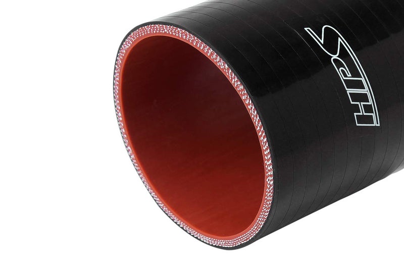 HPS HTSC-200-BLK Silicone High Temperature 4-Ply Reinforced Straight Coupler Hose, 100 PSI Maximum Pressure, 3" Length, 2" ID, Black - Image 2