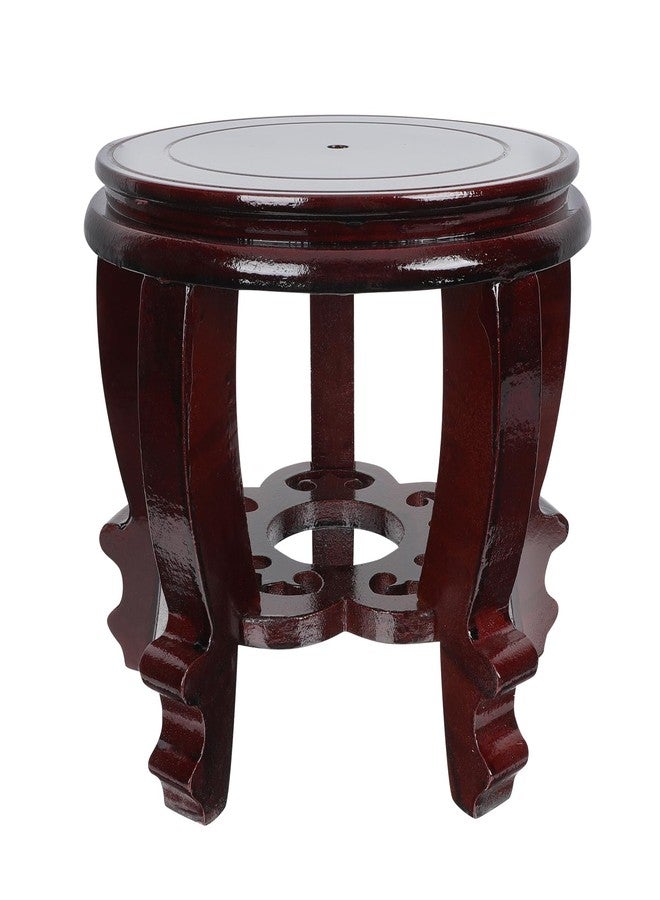 Hemoton Wooden Planter Stand Oriental Style Plant Stand Plant Holder Stool Chinese Display Pedestal Fishbowl Vase Aquarium Table Lamp Teapot Stand for Home Patio - Image 1