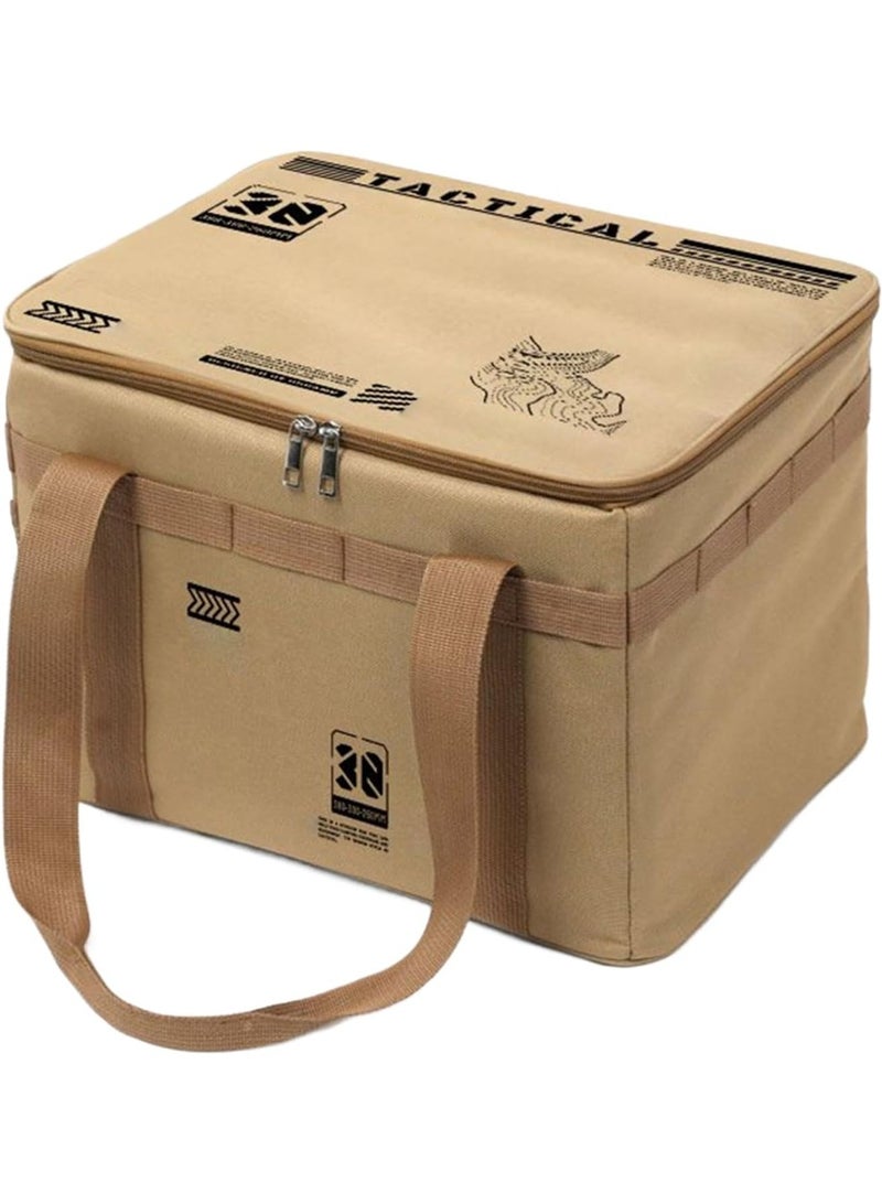 Healife Camping Organizer Bag - Camping Cookware Organizer Tote Bag - 30L Duffel with Ergonomic Handle, Waterproof Container for Barbecue Picnic Moving Drinks Pot - Image 1