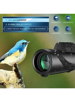 Generic Portable Zoom HD 5000M Telescope Folding Long Distance Mini Powerful Telescope For Hunting Sports Outdoor Camping Travel Black  - Image 2
