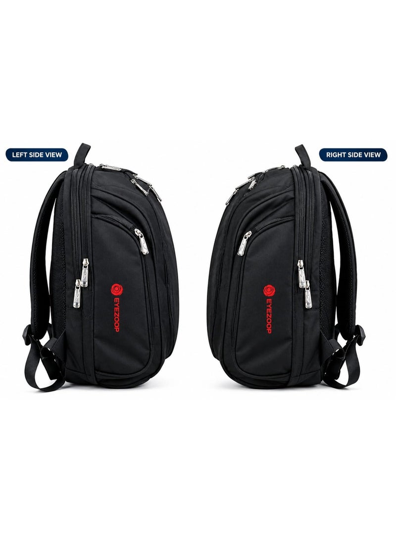 EYEZOOP Sports Backpack for Men & Women, Large Travel & Laptop Backpack with Multiple Compartments, Spacious Storage, Durable Everyday Daypack for Gym, Work, College, Business, Outdoor Activities & Travel - Image 3