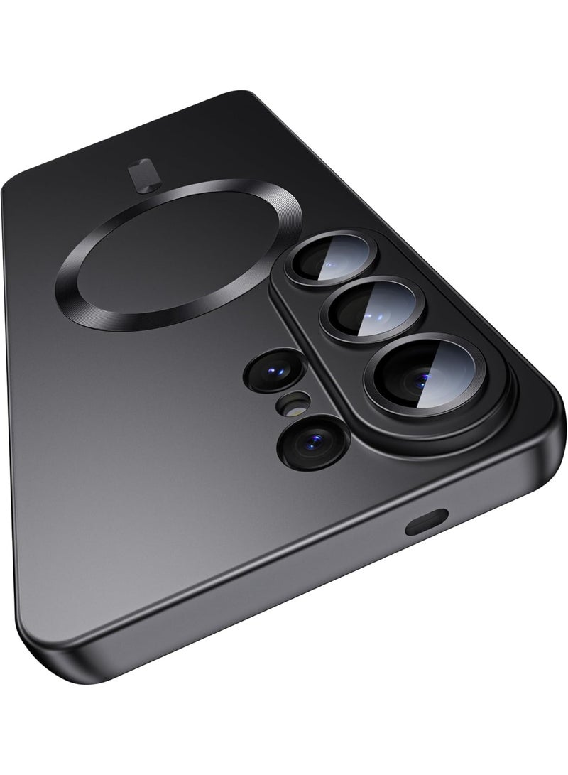 Magnetic for Samsung Galaxy S26 Ultra Case, Compatible with MagSafe, Slim Thin Matte Phone Case with Built-in Camera Lens Protector  Removable  Shockproof Phone Cover Black - Image 1