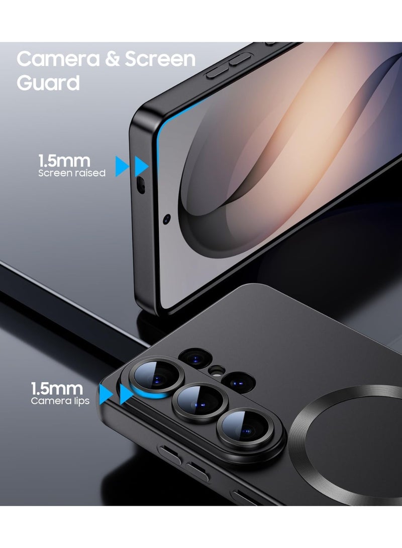Magnetic for Samsung Galaxy S26 Ultra Case, Compatible with MagSafe, Slim Thin Matte Phone Case with Built-in Camera Lens Protector  Removable  Shockproof Phone Cover Black - Image 5