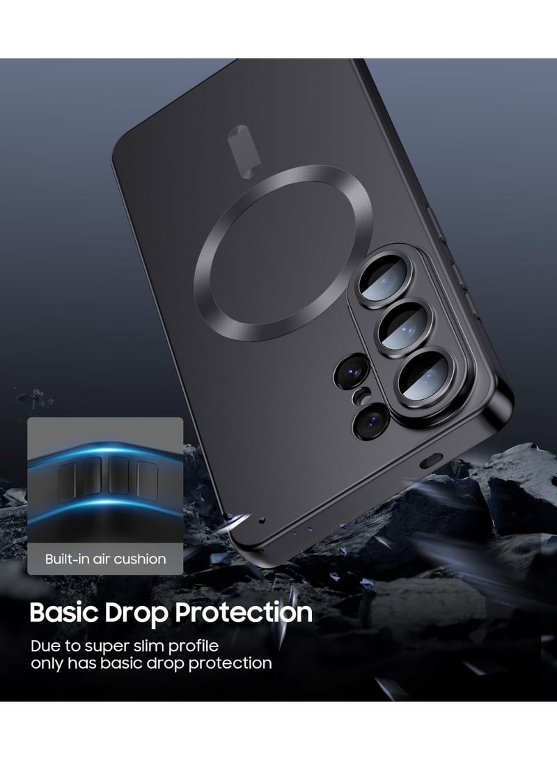 Magnetic for Samsung Galaxy S26 Ultra Case, Compatible with MagSafe, Slim Thin Matte Phone Case with Built-in Camera Lens Protector  Removable  Shockproof Phone Cover Black - Image 2