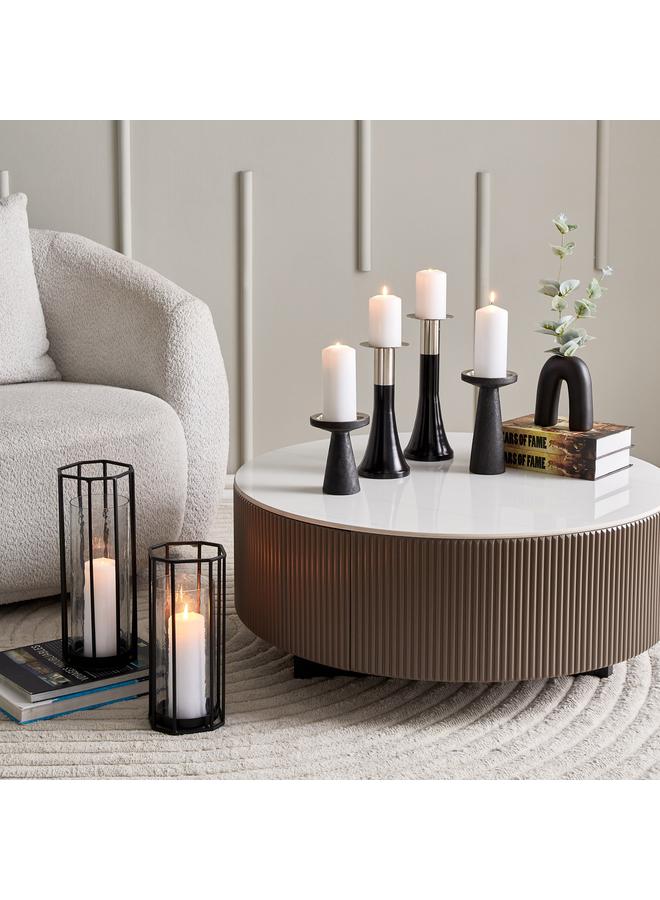 فيرف حامل شموع عمود من الألومنيوم مقاس 8X8X24 سم - Image 5