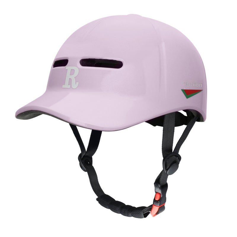 In-Mold Urban Bike Helmet – One-Piece Molded Lightweight Casual Cycling Helmet with Baseball Brim, Ventilated EPS Foam for E-Bike, Scooter, Skateboarding & Roller  Skating