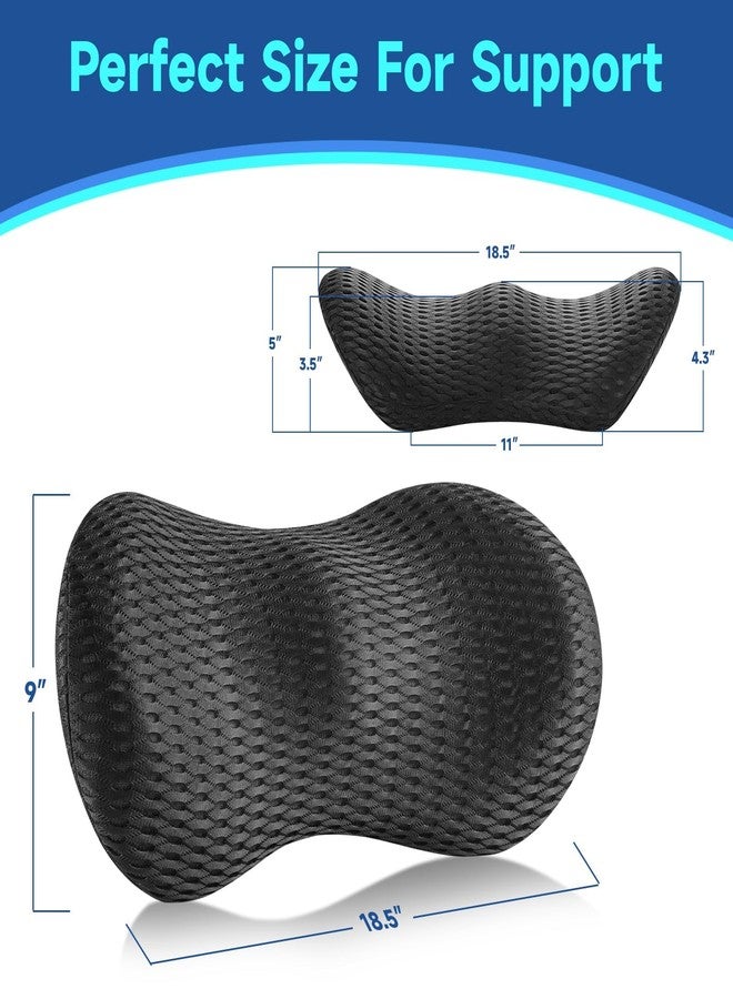 Niceeday Lumbar Support Pillow for Office Chair Car Lumbar Pillow,Memory Foam Back Cushion with Breathable 3D Mesh Lumbar Support Orthopedic Backrest for Lower Back Pain Relief Ergonomic, LowerBackSupportBlack - Image 2
