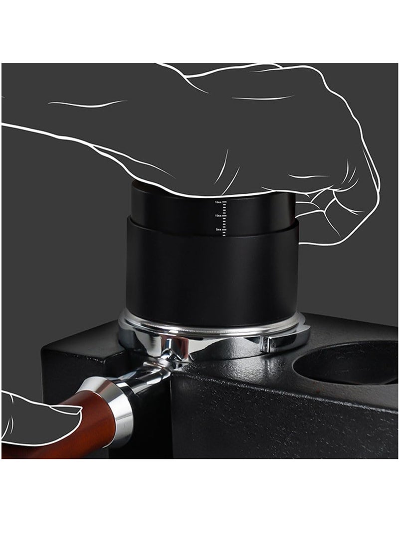Coffee leveled ripple tamper with needle distributer 51mm