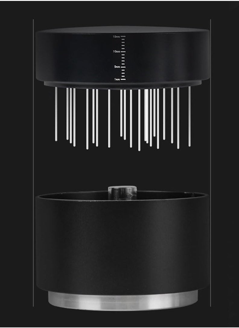 Coffee leveled ripple tamper with needle distributer 51mm