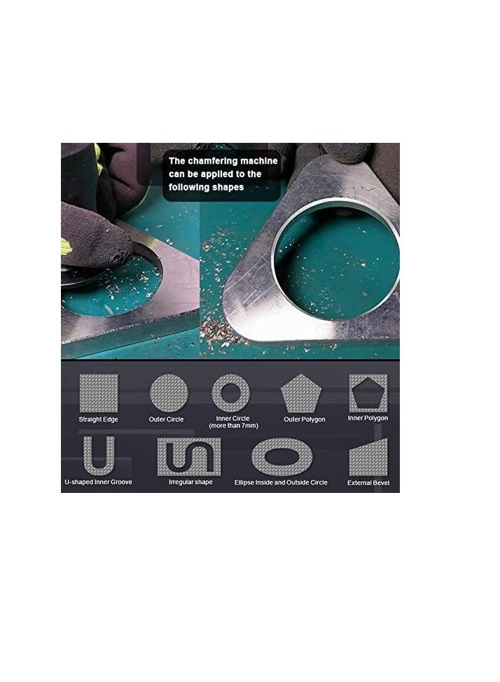 Mini Pneumatic Chamfering Machine, Portable Handheld 45 Degree Air Beveling Tool, Deburring, and Trimming, Light Linear Air Chamfer Tool for Metal Beveling, 1/4 Inch Air Inlet, 2 Blade Inserts - Image 4