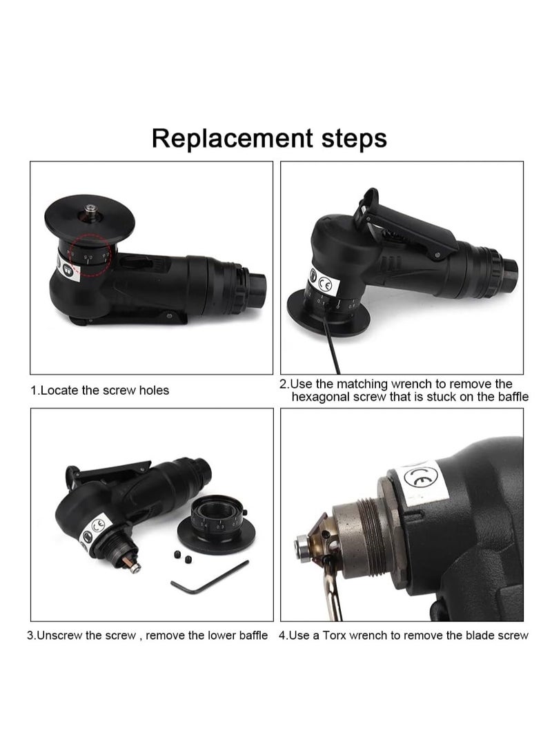 Mini Pneumatic Chamfering Machine, Portable Handheld 45 Degree Air Beveling Tool, Deburring, and Trimming, Light Linear Air Chamfer Tool for Metal Beveling, 1/4 Inch Air Inlet, 2 Blade Inserts - Image 5