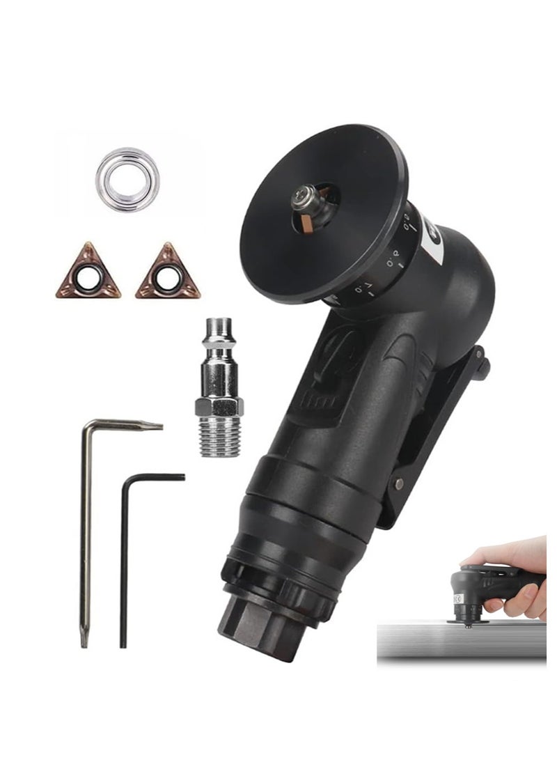 Mini Pneumatic Chamfering Machine, Portable Handheld 45 Degree Air Beveling Tool, Deburring, and Trimming, Light Linear Air Chamfer Tool for Metal Beveling, 1/4 Inch Air Inlet, 2 Blade Inserts - Image 1