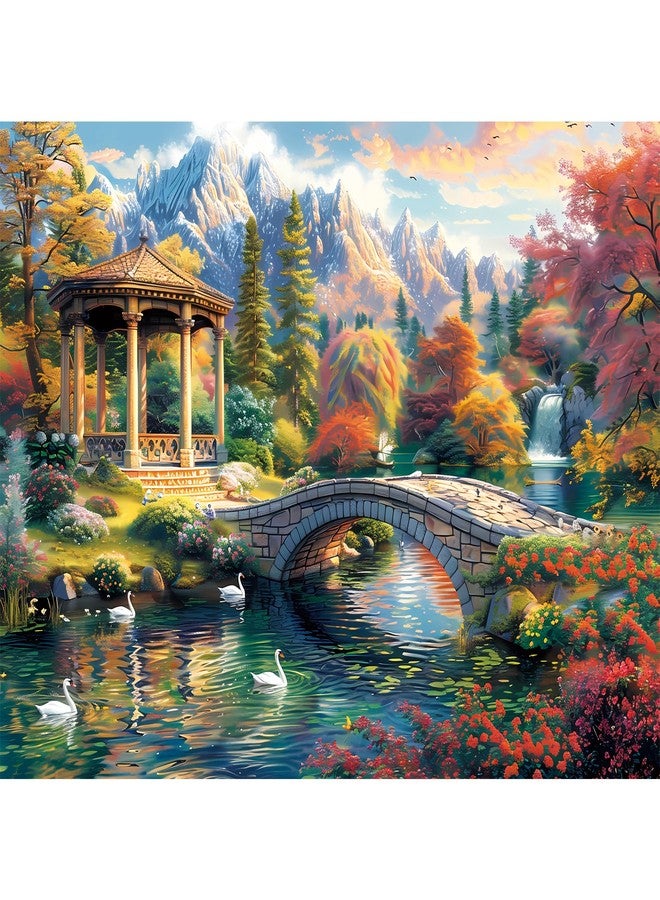 WSCXSC 300 Piece Puzzles for Adults, Swan Forest Puzzle 300 Pieces Jigsaw Puzzles Recycled Cardboard Paper Puzzles Difficult Challenging Puzzles Perfect for Family Games 20.5 * 15IN - Image 1