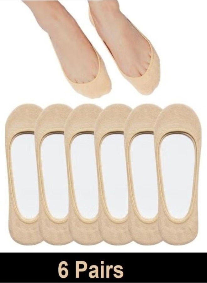 6 أزواج من الجوارب النسائية غير المنزلقة وغير المرئية – قص منخفض للغاية، قابلة للتنفس ومريحة - Image 1