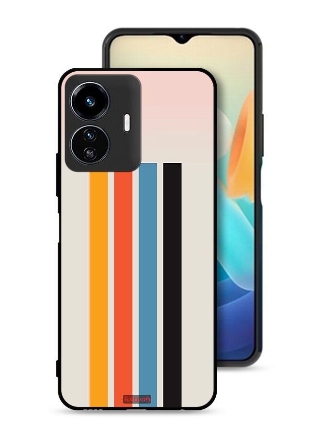 Tolwak Vivo Y77 5G Protective Case Cover Straight Lines Pattern - Image 1
