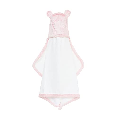 Little Giraffe Luxe Baby Towel with Ears 24 x 41 Pink