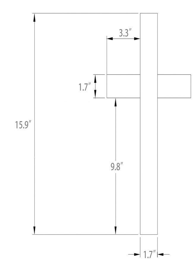 FixtureDisplays® 8.3 X 15.9" White Cross, 3 Piece Acrylic Constructions, with Doublesided Tape, Christian White Acrylic Plexiglass 1803-Cross-NPF - Image 3