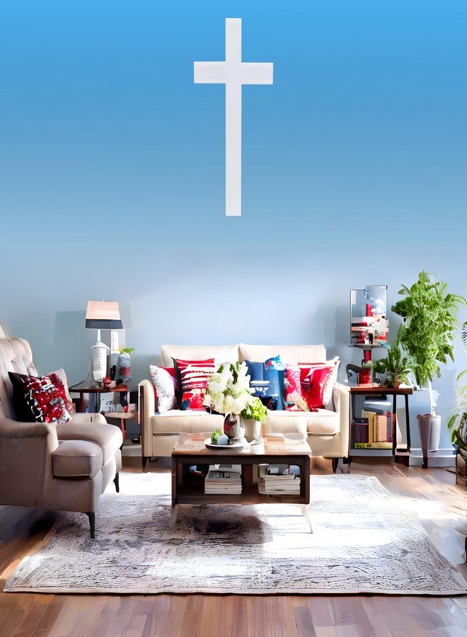 FixtureDisplays® 8.3 X 15.9" White Cross, 3 Piece Acrylic Constructions, with Doublesided Tape, Christian White Acrylic Plexiglass 1803-Cross-NPF - Image 5