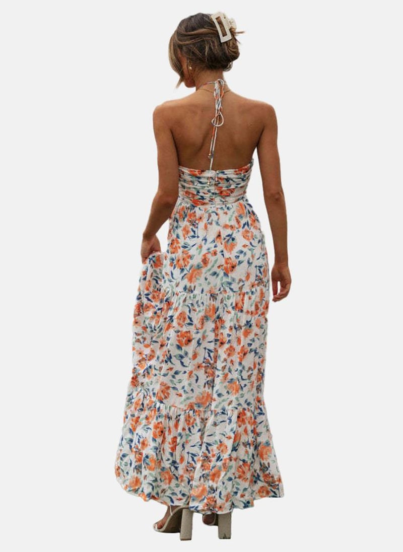 YUNIQEE Floral Halter Maxi Dress  - Image 4