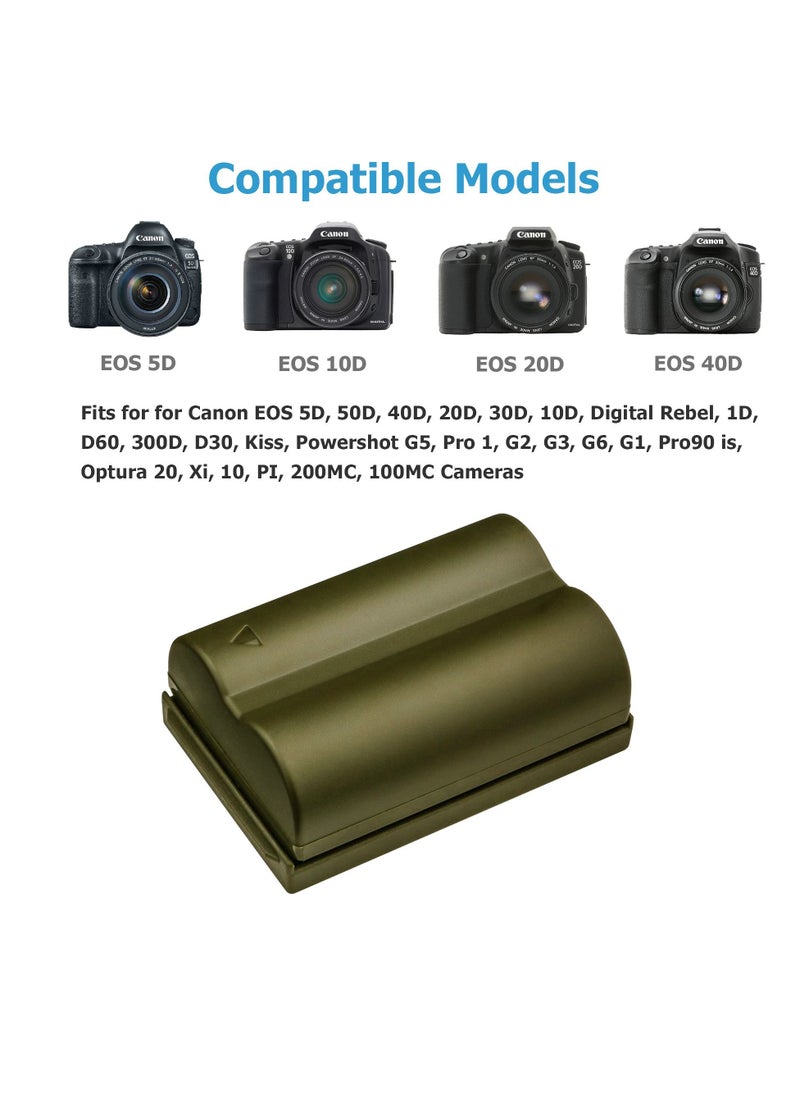 DMK Power - DMK Power BP-511(1560mAh) Battery Compatible with Canon EOS 5D, 50D, 40D, 20D, 30D, 10D, Digital Rebel, 1D, D60, 300D, D30, K-, Powershot G5, Pro 1, G2, G3, G6, G1, Etc - Image 1