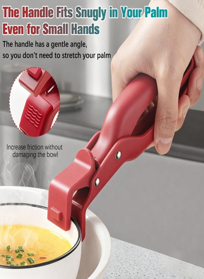 DPWOUM 4 Pcs Hot Plate Grippers, Multi Purpose Hot Plate Gripper Grabber Tool with Lock, Anti-Scald Bowl Dish Grippers for Kitchen - Image 4
