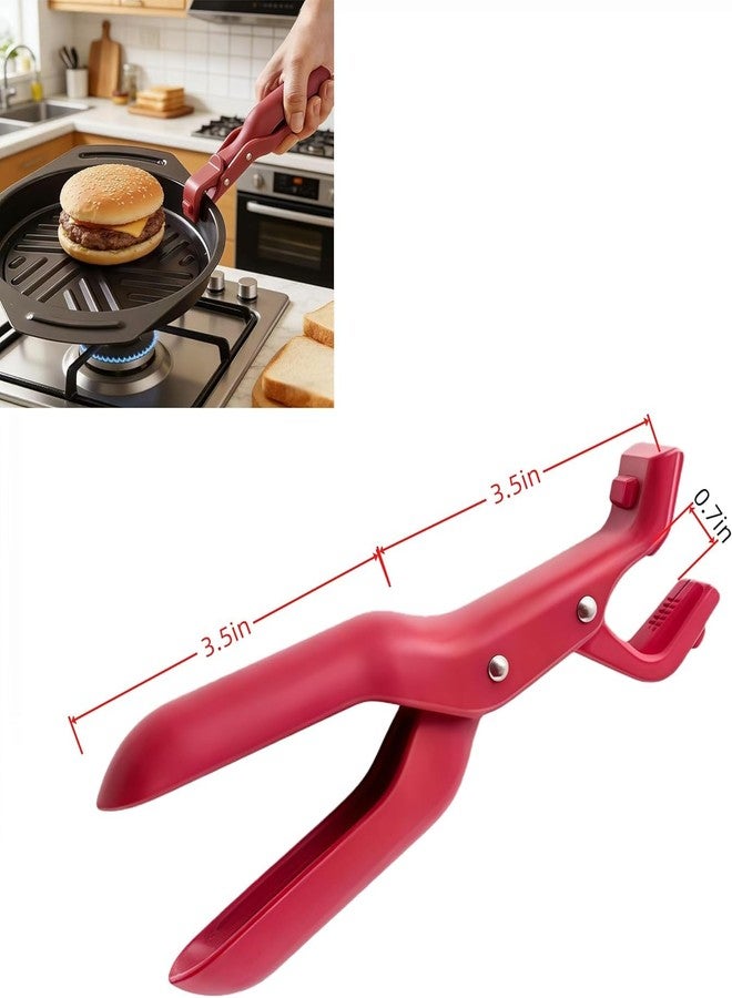 DPWOUM 4 Pcs Hot Plate Grippers, Multi Purpose Hot Plate Gripper Grabber Tool with Lock, Anti-Scald Bowl Dish Grippers for Kitchen - Image 2