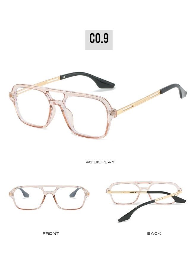 Anna Square Double Beam Pilot Sunglasses - UV Protection - Image 2