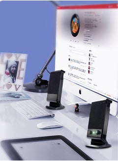 SADA Computer Speaker  Compact and Delicate Laptop Speakers with Volume Control and 3.5 Mm Audio Plug, USB-Powered Desktop Speaker Suitable for PC Monitor, Tablets and Cellphone  - Image 3
