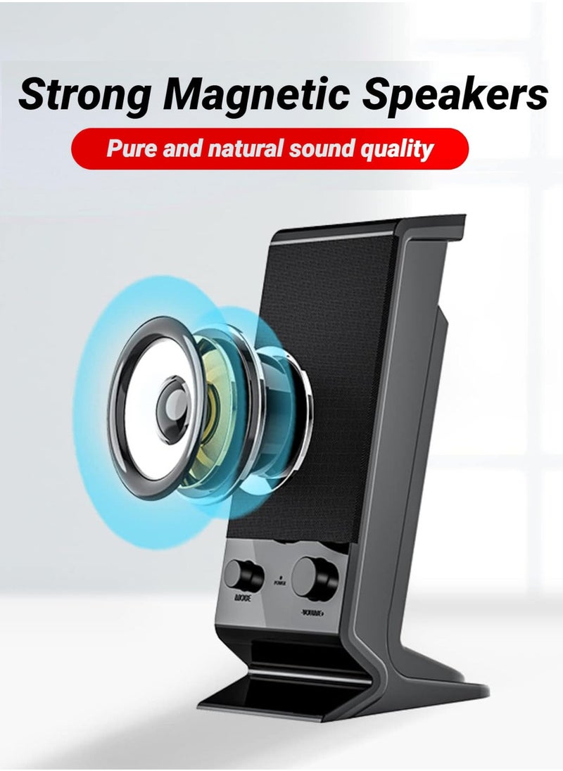 SADA - Computer Speaker  Compact and Delicate Laptop Speakers with Volume Control and 3.5 Mm Audio Plug, USB-Powered Desktop Speaker Suitable for PC Monitor, Tablets and Cellphone - Image 1