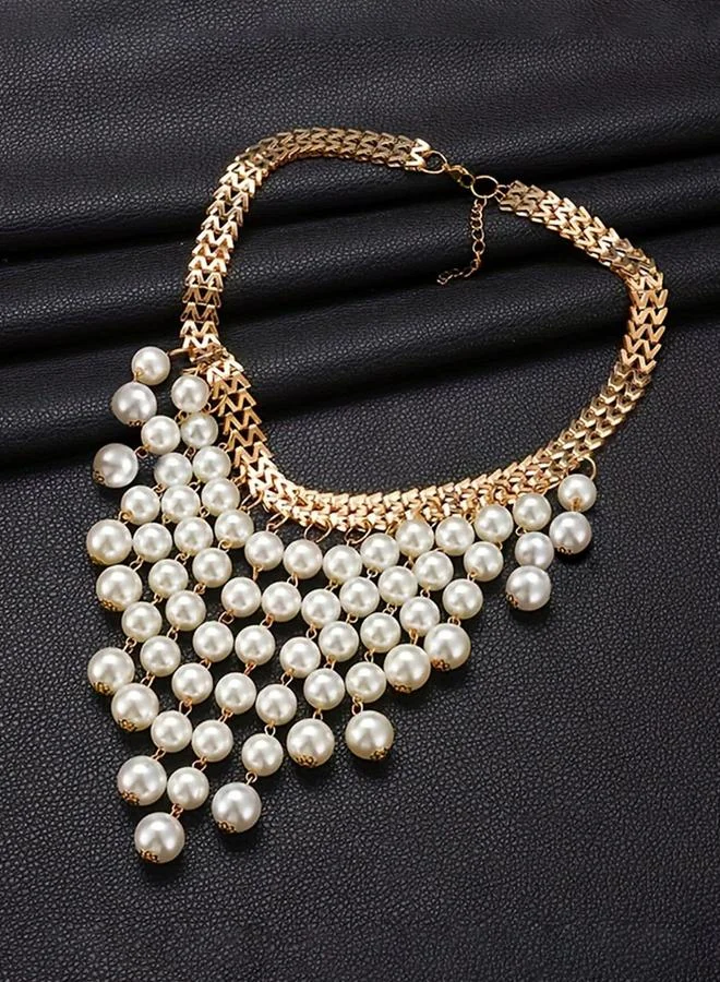 Take Two  Embellished Tassel Faux Pearl Necklace for Women | Best Price UAE