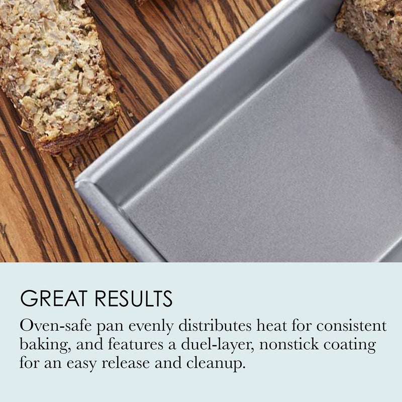 Chicago Metallic Commercial II Non-Stick Mini Loaf Pans, 5-3/4 by 3-1/4 by 2-1/4-Inch, Gray , 4 Count (Pack of 1) - Image 5