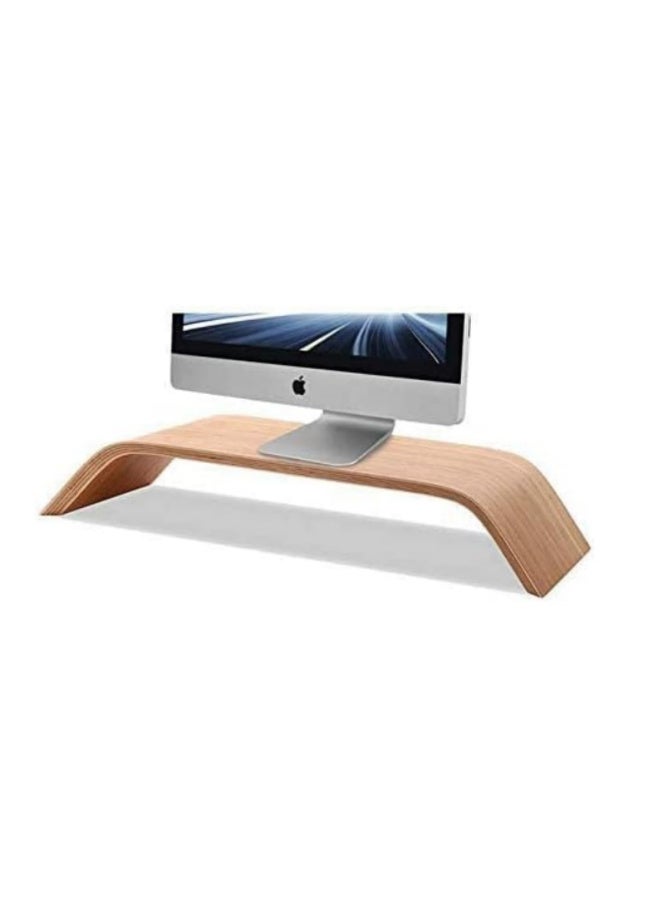 1PCS Wood Monitor Stand Riser Computer Desk Holder Desktop Dock Wooden Mount Display for PC TV Screen Notebook Laptop (50.5 x 23.5 x 9.2cm) - Image 1