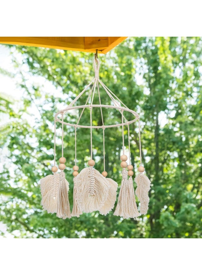 Vosarea Boho Crib Mobile Handmade Neutral Crib Mobile Hanging Ceiling Mobile Nursery Decoration for Nursery Room Decor - Image 2