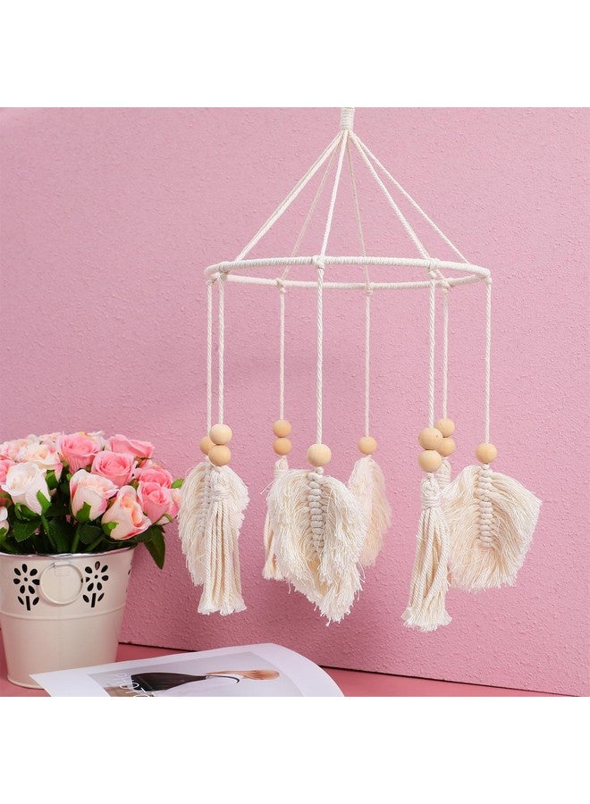 Vosarea Boho Crib Mobile Handmade Neutral Crib Mobile Hanging Ceiling Mobile Nursery Decoration for Nursery Room Decor - Image 3
